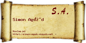 Simon Agád névjegykártya